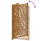 Cancello da giardino 100x200 cm in acciaio corten design ondulato