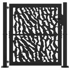 Cancello da giardino nero 100x100 cm in acciaio con design a traliccio