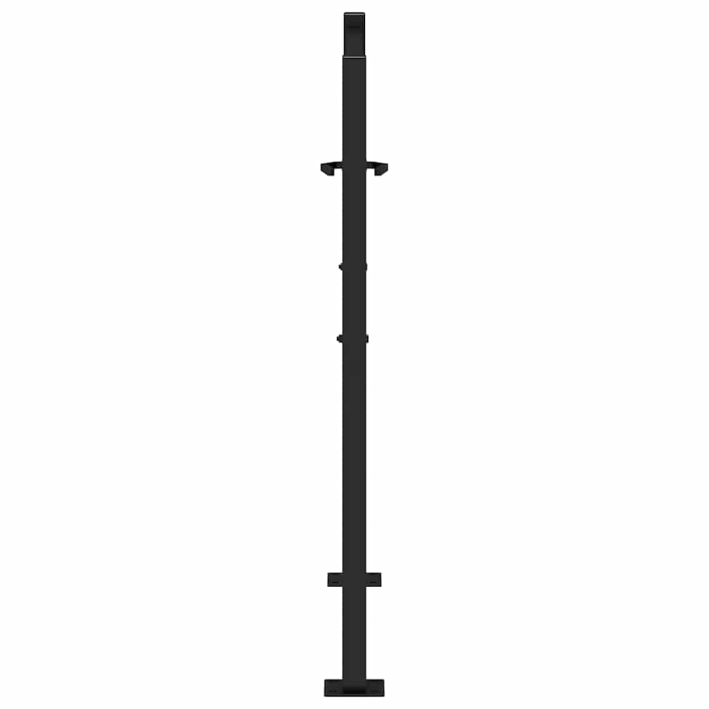 Cancello da giardino nero 100x100 cm in acciaio con design a traliccio