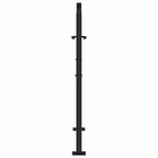 Cancello da giardino nero 100x100 cm in acciaio con design a traliccio