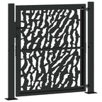 Cancello da giardino nero 100x100 cm in acciaio con design a traliccio