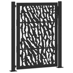 Cancello da giardino nero 100x125 cm in acciaio con design a traliccio
