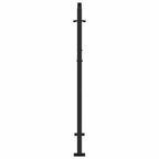 Cancello da giardino nero 100x125 cm in acciaio con design a traliccio