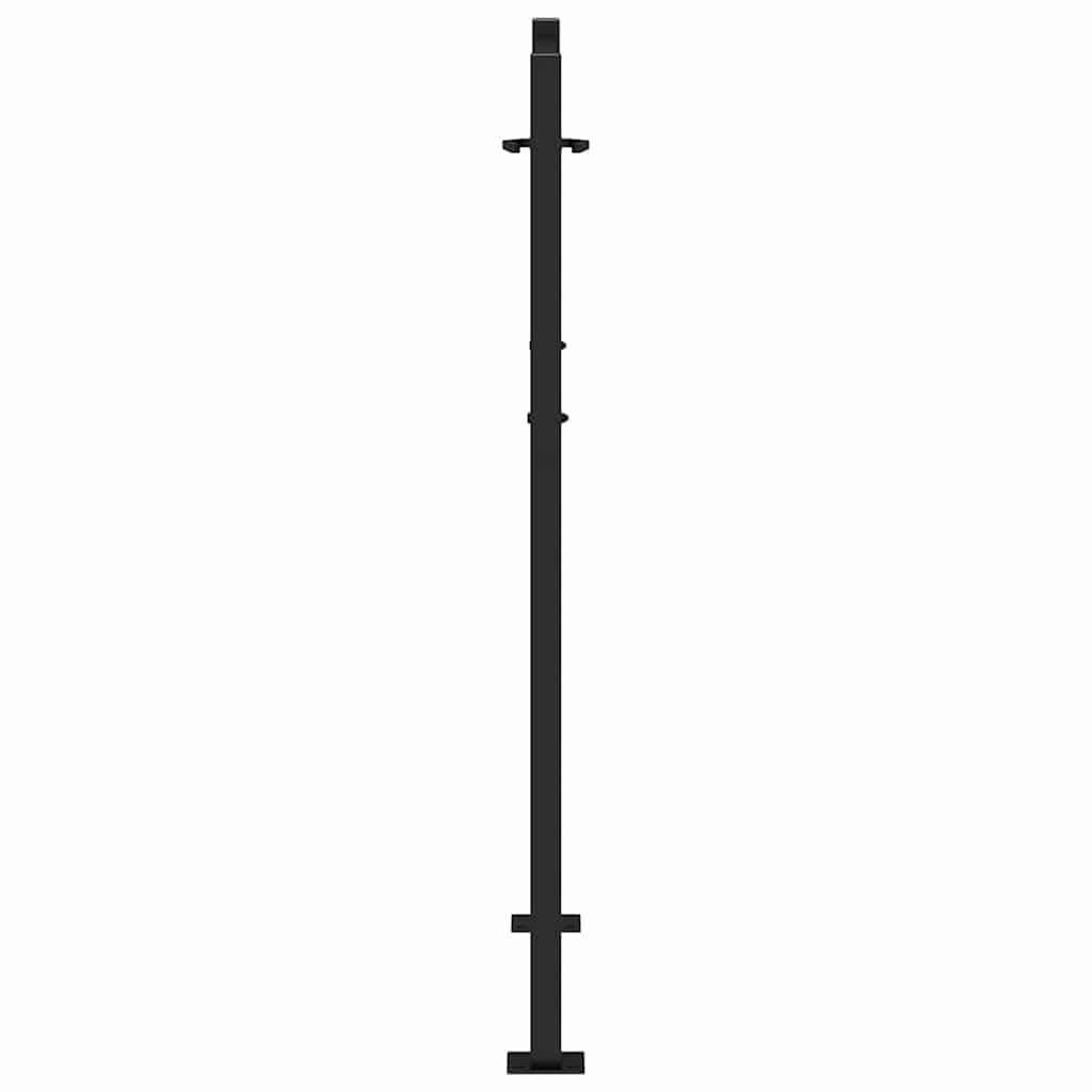 Cancello da giardino nero 100x125 cm in acciaio con design a traliccio
