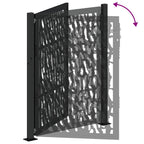 Cancello da giardino nero 100x125 cm in acciaio con design a traliccio