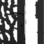 Cancello da giardino nero 100x125 cm in acciaio con design a traliccio
