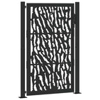 Cancello da giardino nero 100x150 cm in acciaio con design a traliccio