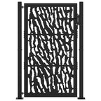 Cancello da giardino nero 100x150 cm in acciaio con design a traliccio