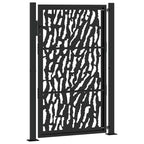 Cancello da giardino nero 100x150 cm in acciaio con design a traliccio