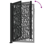Cancello da giardino nero 100x150 cm in acciaio con design a traliccio