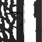 Cancello da giardino nero 100x150 cm in acciaio con design a traliccio