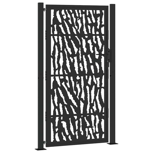 Cancello da giardino nero 100x175 cm in acciaio con design a traliccio