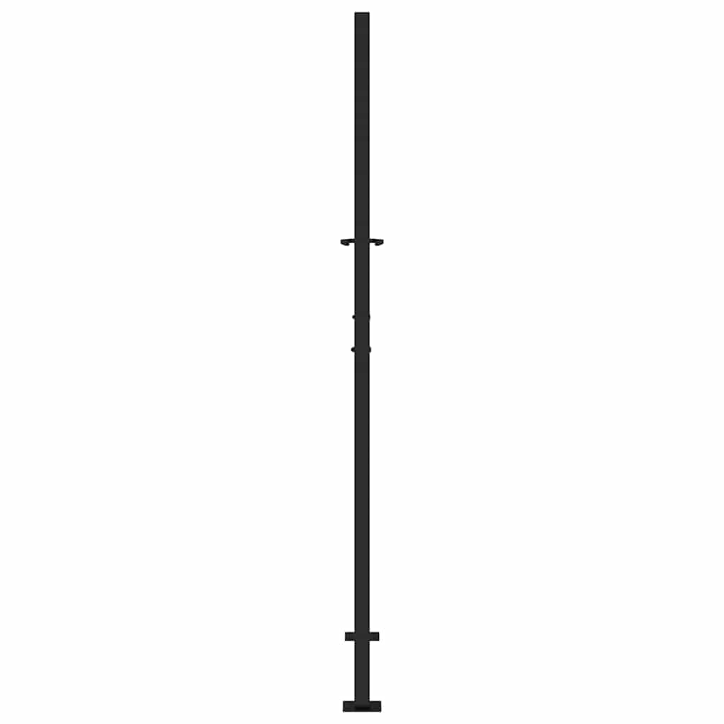 Cancello da giardino nero 100x175 cm in acciaio con design a traliccio