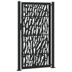 Cancello da giardino nero 100x175 cm in acciaio con design a traliccio