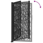 Cancello da giardino nero 100x175 cm in acciaio con design a traliccio