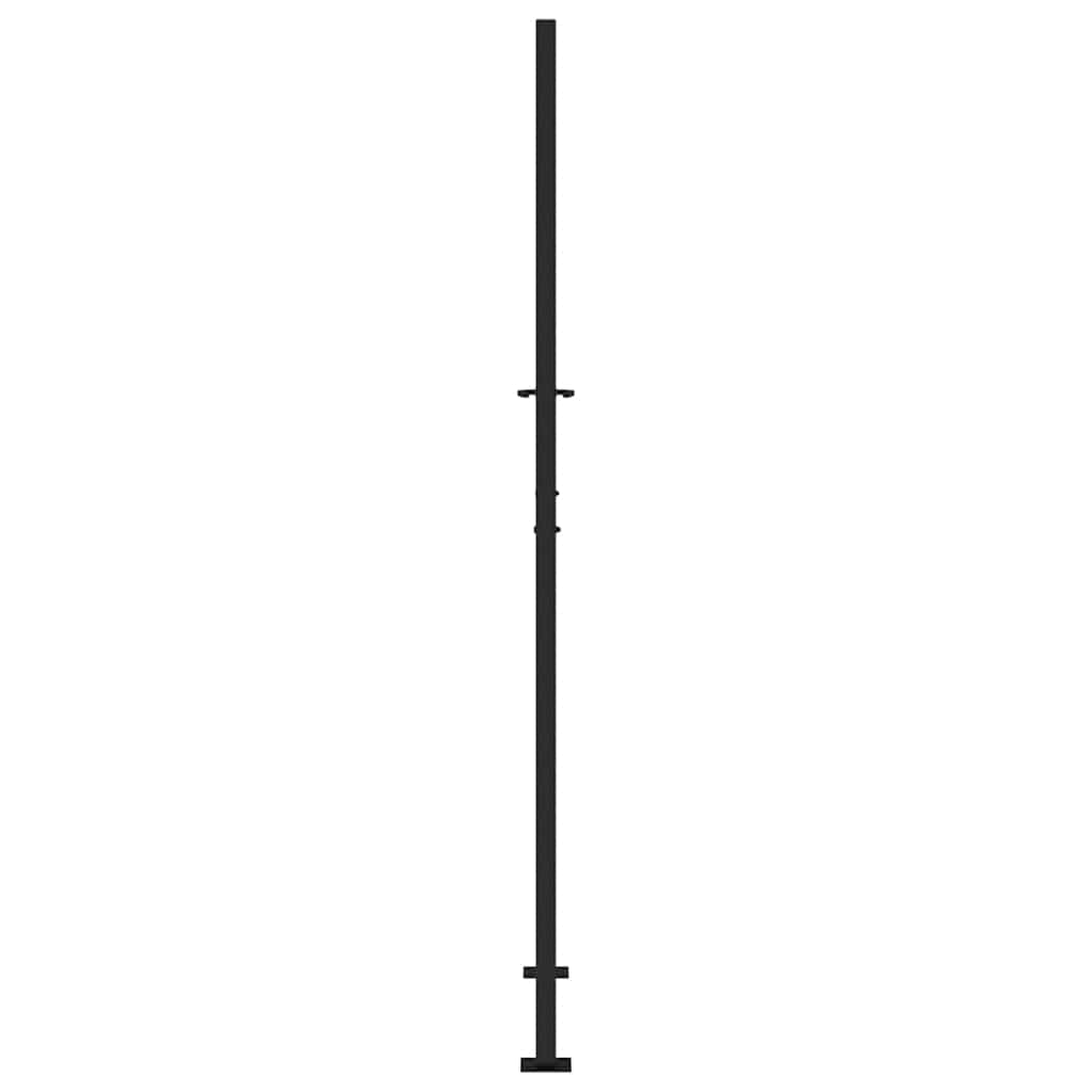 Cancello da giardino nero 100x200 cm in acciaio con design a traliccio