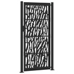 Cancello da giardino nero 100x200 cm in acciaio con design a traliccio