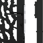 Cancello da giardino nero 100x200 cm in acciaio con design a traliccio