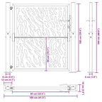 Cancello da giardino 100x100 cm in acciaio corten con design tagliato al laser