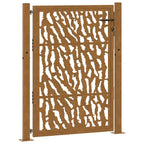 Cancello da giardino 100x125 cm acciaio corten design tagliato al laser