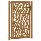 Cancello da giardino 100x150 cm in acciaio corten con design tagliato al laser