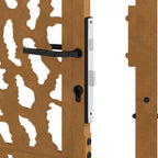 Cancello da giardino 100x150 cm in acciaio corten con design tagliato al laser