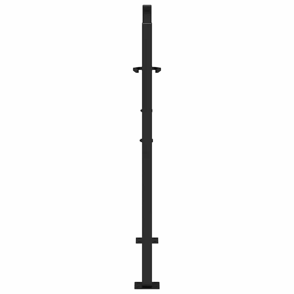 Cancello da giardino nero 100x100 cm in acciaio con design a fiamma
