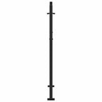 Cancello da giardino nero 100x125 cm in acciaio design a fiamma