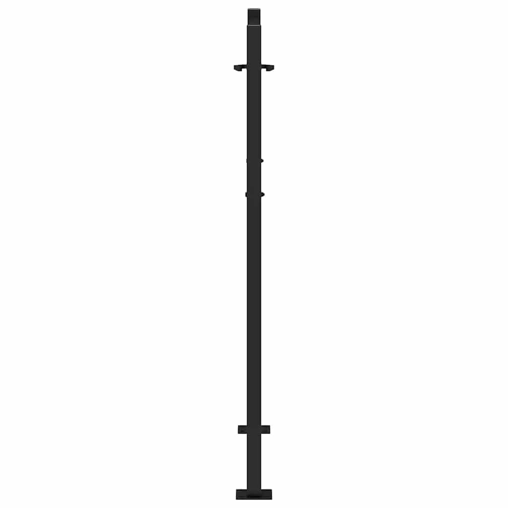 Cancello da giardino nero 100x125 cm in acciaio design a fiamma