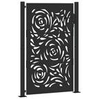 Cancello da giardino nero 100x150 cm in acciaio con design a fiamma