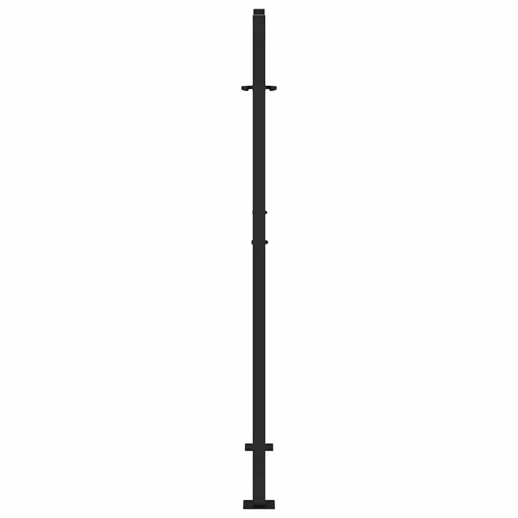 Cancello da giardino nero 100x150 cm in acciaio con design a fiamma