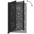 Cancello da giardino nero 100x150 cm in acciaio con design a fiamma