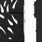 Cancello da giardino nero 100x150 cm in acciaio con design a fiamma