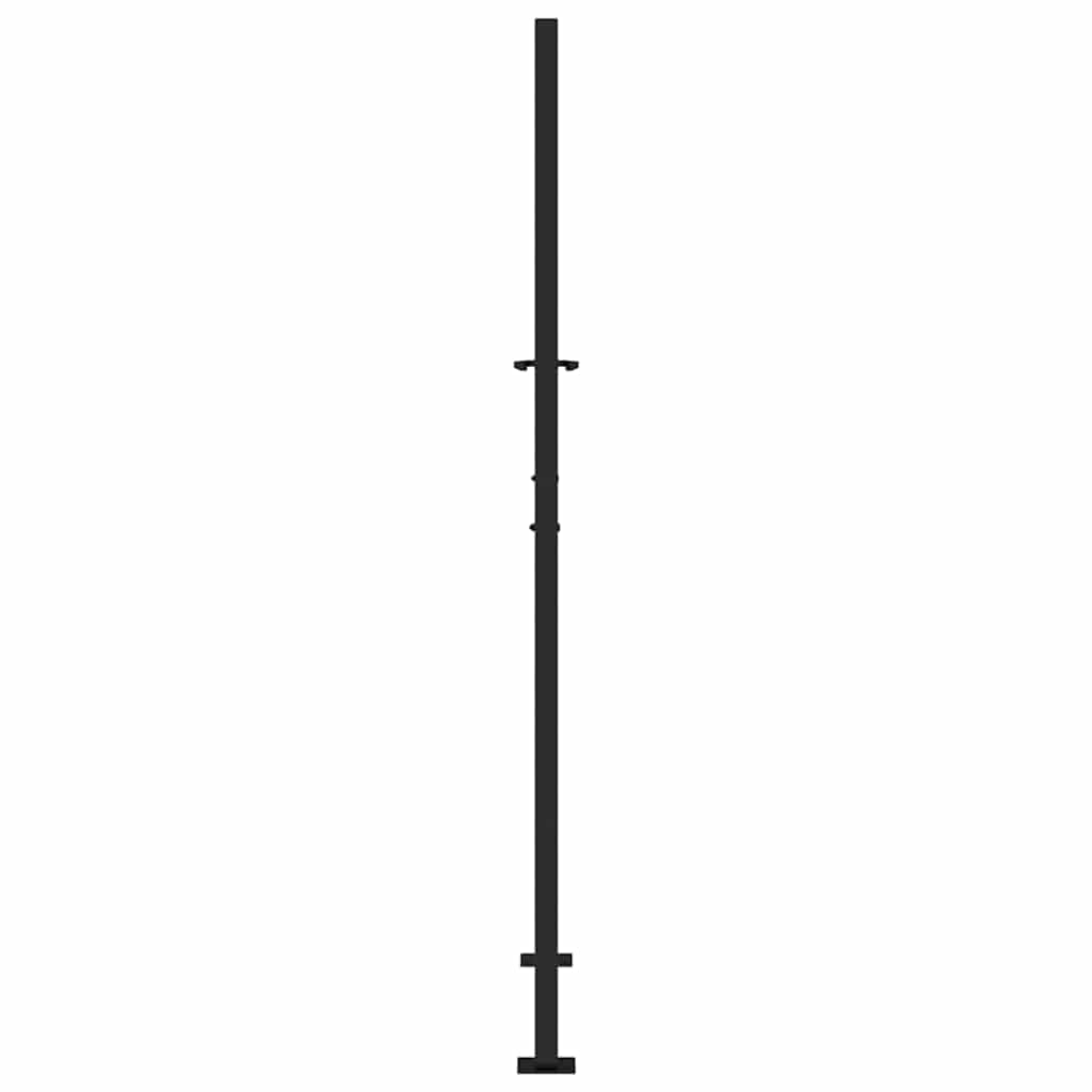 Cancello da giardino nero 100x175 cm in acciaio con design a fiamma
