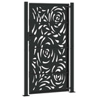 Cancello da giardino nero 100x175 cm in acciaio con design a fiamma