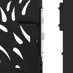 Cancello da giardino nero 100x175 cm in acciaio con design a fiamma
