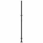 Cancello da giardino nero 100x200 cm in acciaio design fiamma