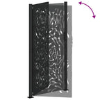 Cancello da giardino nero 100x200 cm in acciaio design fiamma