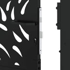 Cancello da giardino nero 100x200 cm in acciaio design fiamma
