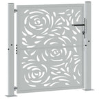 Cancello da giardino 100x100 cm in acciaio corten con design a fiamma
