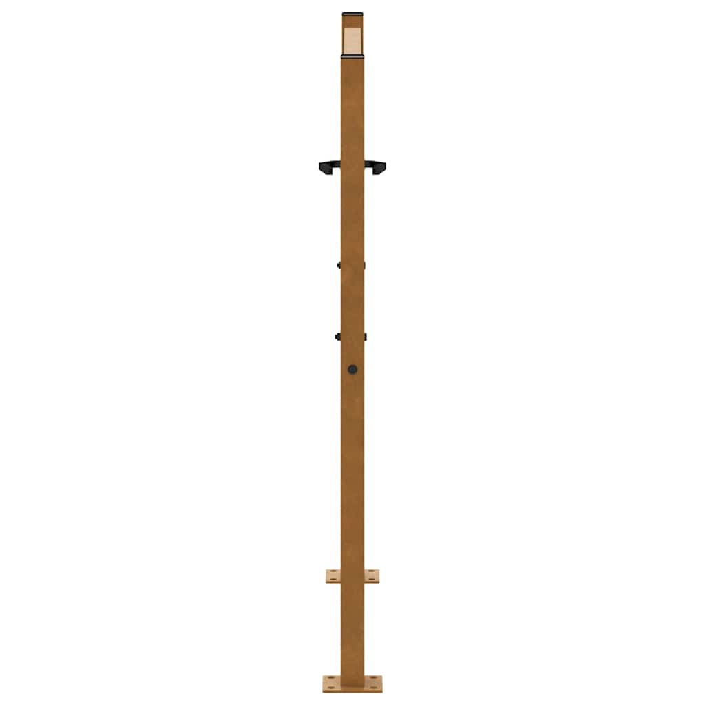 Cancello da giardino 100x100 cm in acciaio corten con design a fiamma