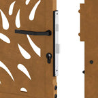 Cancello da giardino 100x100 cm in acciaio corten con design a fiamma