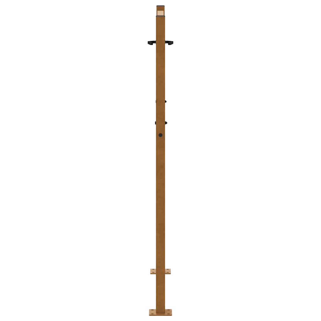 Cancello da giardino 100x125 cm in acciaio corten con design a fiamma