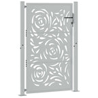 Cancello da giardino 100x150 cm in acciaio corten con design a fiamma