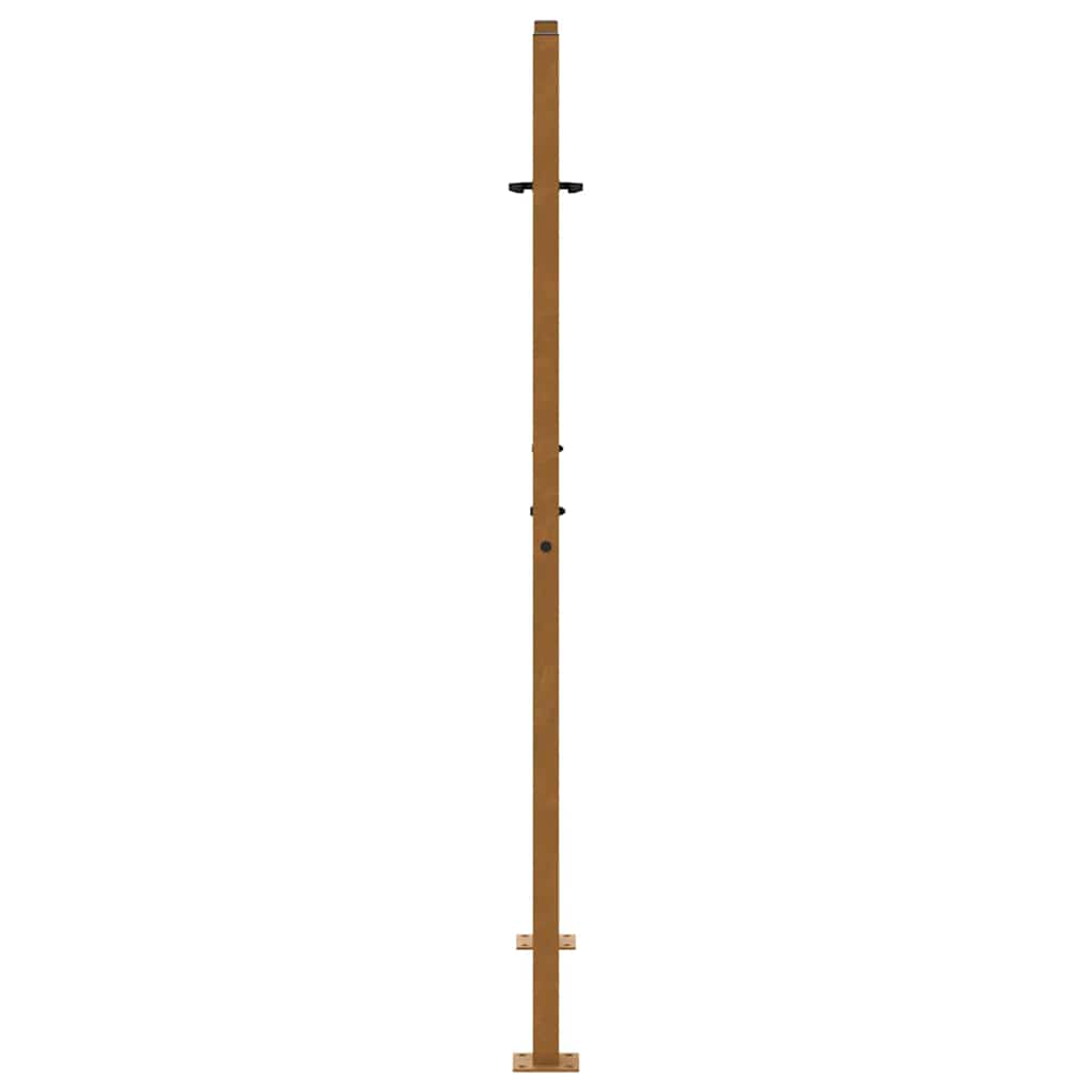 Cancello da giardino 100x150 cm in acciaio corten con design a fiamma