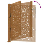 Cancello da giardino 100x150 cm in acciaio corten con design a fiamma