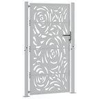 Cancello da giardino 100x175 cm in acciaio corten con design a fiamma
