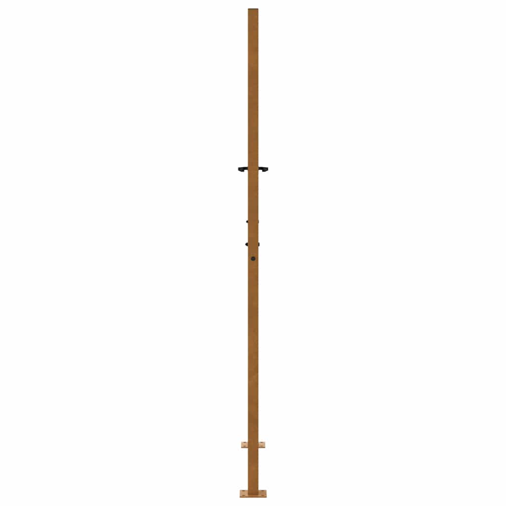 Cancello da giardino 100x175 cm in acciaio corten con design a fiamma