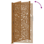 Cancello da giardino 100x175 cm in acciaio corten con design a fiamma