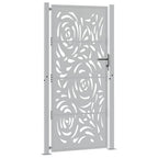 Cancello da giardino 100x200 cm in acciaio corten con design a fiamma